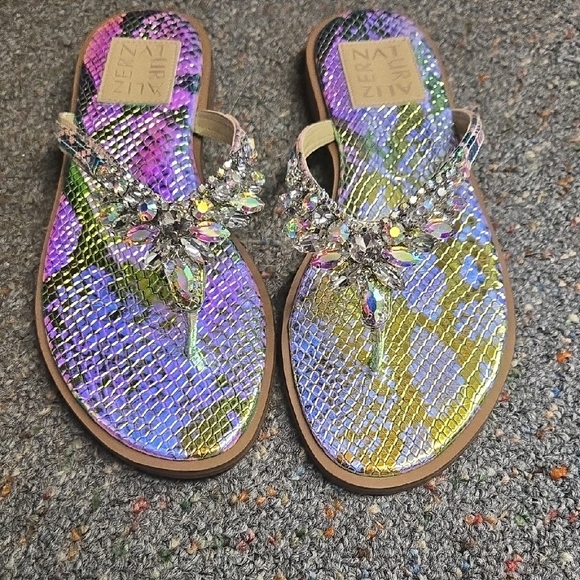 NATURALIZER  Iridescent Jewel-Embellished Sandals - Picture 1 of 5
